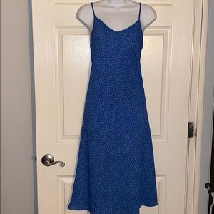 Blue floral midi dress from Express